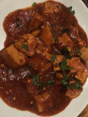 Tofu Manchurian - spicy goodness  at Chutney Masala in Irvington