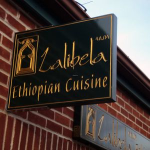 Sign at Lalibela Ethiopian Cuisine  in Mt Kisco