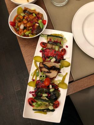 Assorted Grilled Veggies and Moussaka at Sir Hanry's in Brussels