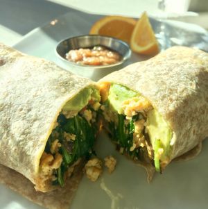 vegan bfast burrito  at LYFE Kitchen in Cupertino