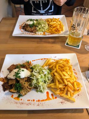 Tempeh gyros at Windeck - Lachen & Wein in Offenburg
