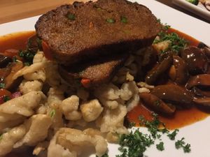 Traditional german food but cruelty free. at Windeck - Lachen & Wein in Offenburg