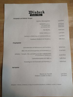 Menü Juni 2020 at Windeck - Lachen & Wein in Offenburg