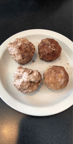 Mini muffins and donut holes, gluten free as well at Cool River Coffee House & Bakery in Breckenridge