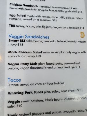 Veg items  at Cool River Coffee House & Bakery in Breckenridge