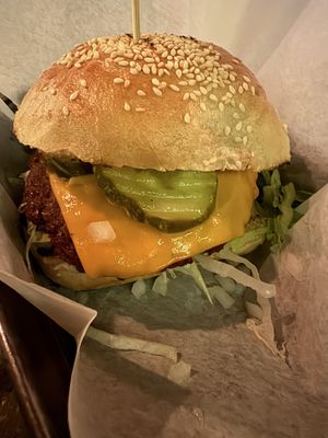  Vegan smash burger   at Second District Brewing in Philadelphia