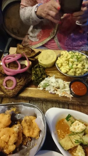 The Vegan restaurant week special brisket board  at Second District Brewing in Philadelphia