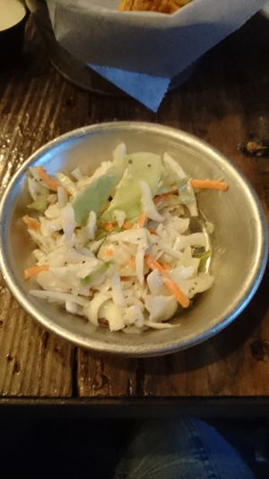 The Vegan Cole slaw  at Second District Brewing in Philadelphia