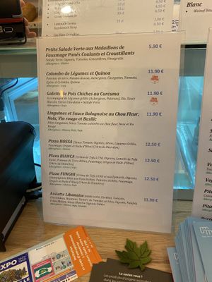 Menu at Cooking Colours in Metz