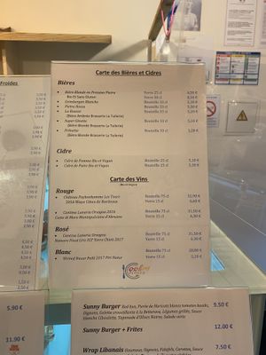 Menu at Cooking Colours in Metz