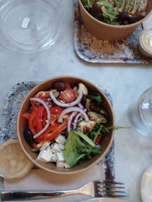 Aubergine rice salad at Maisie Cafe in Paris