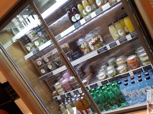 Drinks and salads at Maisie Cafe in Paris