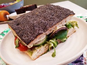 Focaccia at Maisie Cafe in Paris