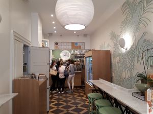 Inside at Maisie Cafe in Paris