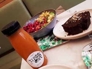 My menu at Maisie Cafe in Paris