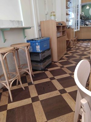 storage units at Maisie Cafe in Paris