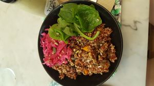 rice bowl at Maisie Cafe in Paris