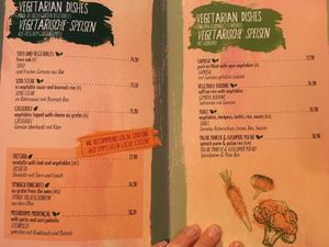 Vegan and vegetarian options  at Okarina in Bled