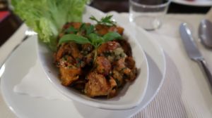 The mushroom with mushroom dish (read the report) at Okarina in Bled