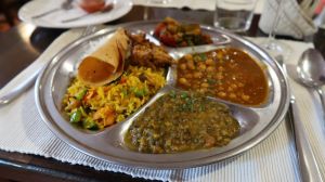 The large indian dish at Okarina in Bled
