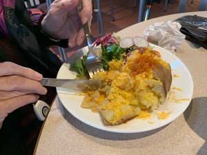 Baked tatties!  at Africafe at Fife Zoo in Cupar