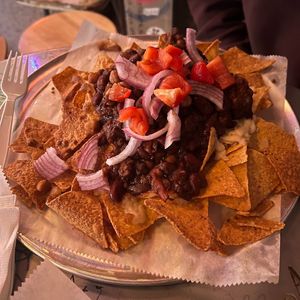 vegan nachos at Stardust Video and Coffee in Winter Park