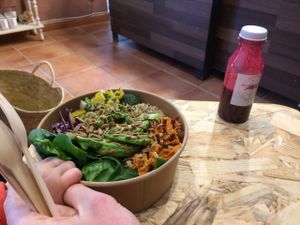 sorry, couldn't take a pic before the baby grabbed it.  at La Libelula in Cordoba