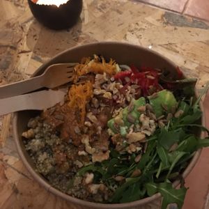 Buddha bowl - so delicious! at La Libelula in Cordoba