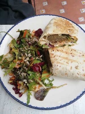 Lentils wrap at La Libelula in Cordoba