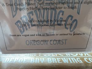Beers are Vegan  at The Horn Public House and Brewery  in Depoe Bay