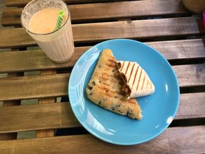 Couldnt take a pic without eating before  at Mimimi in Granada