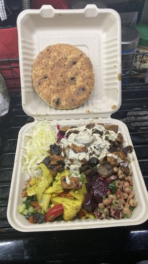 Swarma plate  at Falafel St. Jacques in Montreal