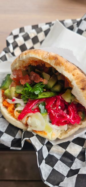 Falafel sandwich at Falafel St. Jacques in Montreal