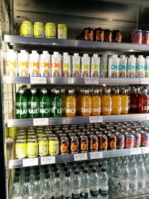 cold drinks at The V & V Cafe in Glasgow