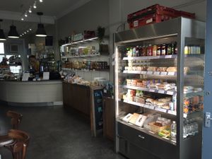 Little shop too  at The V & V Cafe in Glasgow