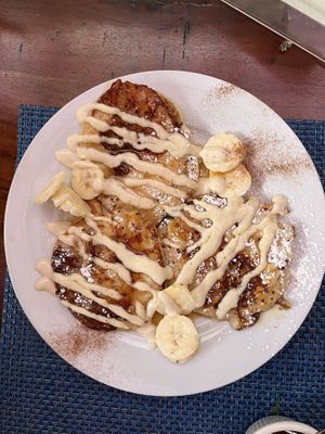 cinnabun pancakes😍😍  at Green Door Cafe in La Jolla