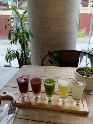 Juice shots  at Nonie's in Boracay