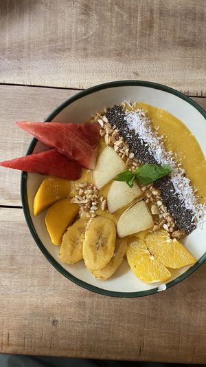 Mango smoothie bowl  at Nonie's in Boracay