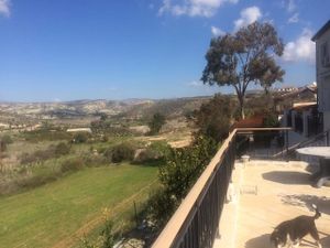 Looking out onto the Diarizos Valley at The Farriers Vegan Bed & Breakfast in Kouklia