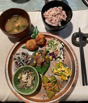 Vegan set  at Vegetus Sara in Kagoshima