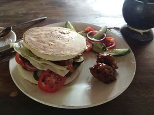 Pita burger at Villa Sandra in Malapascua Island