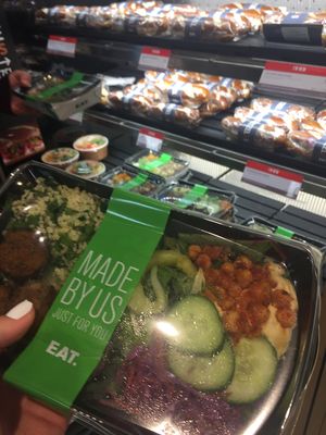 Falafel, hummus n salad at EDI - Eat - Airside in Edinburgh