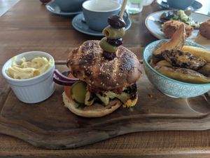 Cauliflower/chorizo burger 🤩👏 at Bluebell Coffee UK in Swansea