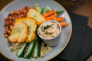 Our Zeus Bowl (Buddah bowl with a Greek Twist) at Bluebell Coffee UK in Swansea