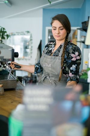 Making our amazingly delicious speciality coffee at Bluebell Coffee UK in Swansea