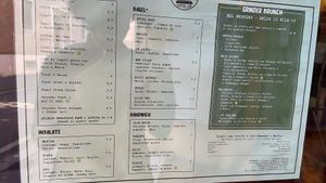 Menu at Grinder Coffee Lab in Ravenna