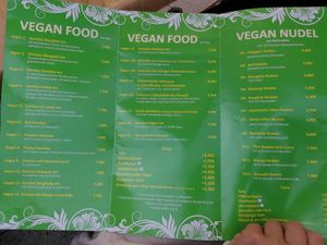 Chinese menu at Miss Saigon in Hannover