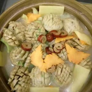 vegetarian dish at Shanhui Yuan in Dongguan