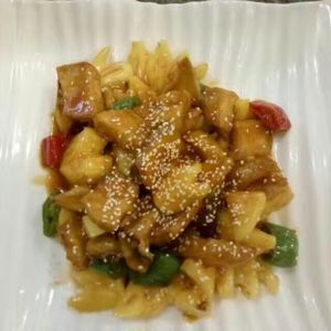 vegetarian dish at Shanhui Yuan in Dongguan