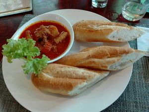 bread curry at Yuan Sheng Vegetable Restaurant in Siem Reap
